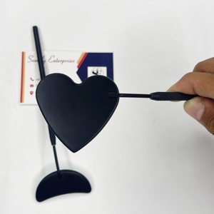 Espejo De Luna en forma de corazón de acero inoxidable de un solo lado herramienta de extensión de pestañas personalizada herramienta cosmética sostenible pestañas - Product Image 3