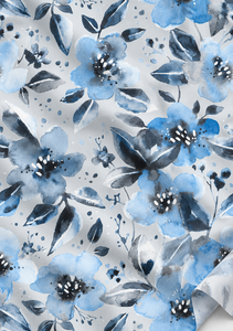 Tissu Popeline en Coton Biologique Imprimé Floral pour Garçons - Poids Moyen, Anti-Bactérien et Respirant - Product Image 2