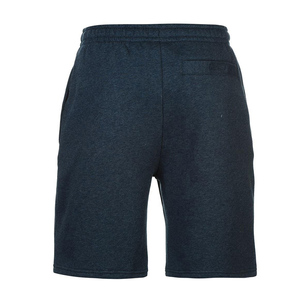 Shorts en coton pour homme, bleu marine, taille élastiquée, style décontracté, couleur unie, tissu tricoté respirant, coupe mi-haute, en vente en ligne - Product Image 3