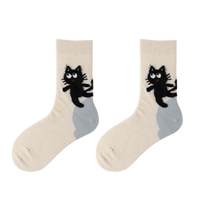 Women's Crew Socks Autumn <b>Animal</b> <b>Pattern</b> Spandex Polyester Cotton Breathable Eco-Friendly Casual Daily Use Wholesale - Product Image 2