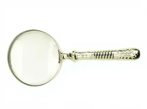 Loupe de poche en aluminium massif nickelé avec lentille grossissante pour la lecture, le soudage, les bijoux, les cartes, la décoration, les cadeaux - Product Image 5