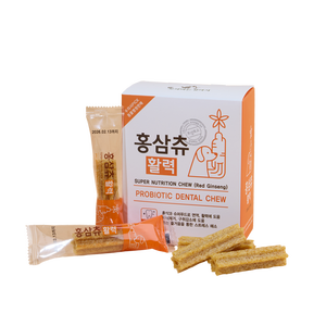 Comprimés de soin dentaire pour chiens NoAh Pet Bio Organic Safe Herbal Fermented Ingredients, à base de ginseng rouge (12 bâtonnets, 84g) - Product Image 1