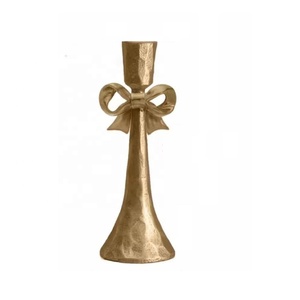 Bougie de Noël en forme de cône en aluminium doré en spirale, fabrication artisanale, vente chaude, décoration festive pour le salon, mariage, maison - Product Image 3