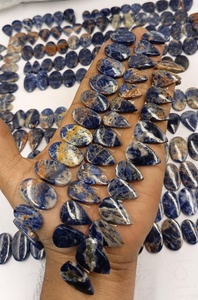 ARTS JEWELS Par de Cabujones de Sodalita Natural al por Mayor |   Gema Suelta Azul, Corte Oval/Pera, Tamaño Libre, Efecto de Color, Sin Orificio - Product Image 5