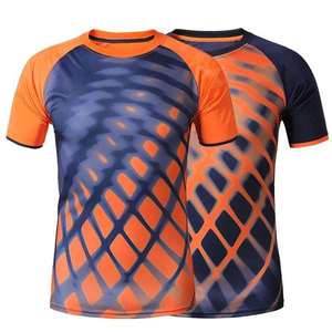 Unisex Soccer Jersey Football <b>Tshirt</b> OEM Service Name Printing Summer 100% <b>Polyester</b> Quick Dry Breathable - Product Image 1