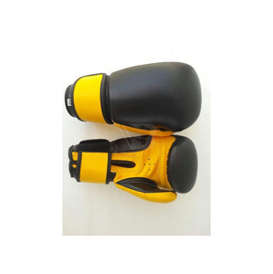 Gants de boxe en cuir de haute qualité avec design à doigts entiers, tailles personnalisées et fermeture auto-agrippante pour la boxe et le combat - Product Image 1