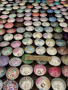 Cuencos de Coco Orgánicos Personalizables Imperial Spirit Orient con Motivos Florales Pintados a Mano, Exportación a Granel, Precio Competitivo - Product Image 6