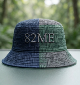 Chapeau Bob Personnalisé en Toile de Coton Éponge, Vente en Gros, Support Usine, Broderie Géométrique, Unisexe, Style Urbain, Printemps, Pêche - Product Image 1