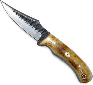 UMAR <b>FAROOQ</b> Custom Handmade Carbon Steel Skinning Hunting/Camping Knife Bone Handle | Survival EDC Blade Drop Point 3mm - Product Image 2