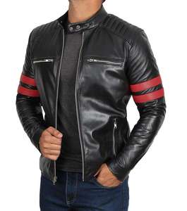 Veste en cuir pour homme de qualité supérieure, veste de moto en cuir véritable 2026, sur mesure - Product Image 4