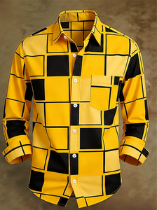 เสื้อเชิ้ตแขนสั้นผู้ชายแบบลำลอง ปกคอพับ เสื้อเชิ้ตฤดูร้อน - Product Image 4