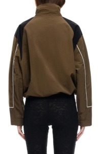 Blouson à capuche marron avec fermeture éclair, coupe-vent en polyester tissé, idéal pour l'automne - Product Image 3