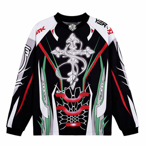 Maillot de football américain tendance en gros OEM, 230 GSM, manches longues, graphisme personnalisé, streetwear, fabrication en vrac OEM ODM - Product Image 1