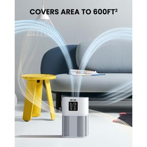 Purificador de Aire VEWIOR 2 en 1 con Modo Automático, Filtros H13, Silencioso, para Hogar y Oficina, Difusor de Aromaterapia, Eliminación de Olores y Alergias, para Dormitorio, Blanco - Product Image 3