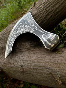 Cabeza de Hacha para Camping, Supervivencia, Uso Industrial, Acero con Alto Contenido de Carbono, Acero de Damasco, con Filo de Corte de 3 Pulgadas - Product Image 5