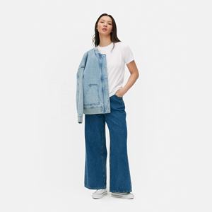 Camisetas Personalizadas para Mujer, Manga Corta, Cuello Redondo, Algodón/Fibra de Bambú, Color Blanco Sólido Ecológico con Logotipo Impreso - Product Image 4