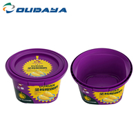 Inyección 1kg 500g 750ml Plástico Comida Galleta Mantequilla Contenedor Caja de helado Cubo Paquete Caja Contenedor IML