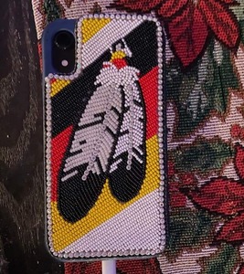 Nouvelle arrivée, étui de téléphone pour femmes, design de créateur, en coton, avec perles, luxueux, fait main, brodé, avec sac transparent - Product Image 6