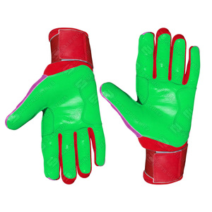 Gants de frappe en cuir vert et rose, ambidextres, avec fermeture auto-agrippante, support de poignet rembourré, entraînement, unisexe, adulte - Product Image 5