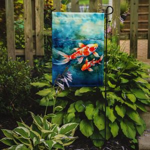 Bandera de jardín de peces Koi Multicolor, bandera decorativa para patio, obra de arte para patio, camas de flores de jardín pequeñas, decoración de bandera de buzón - Product Image 2