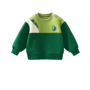 Sweat-shirt à capuche unisexe pour bébé, motif dinosaure coloré, style vintage, respirant, en polaire, manches régulières, haut d'automne - Product Image 6