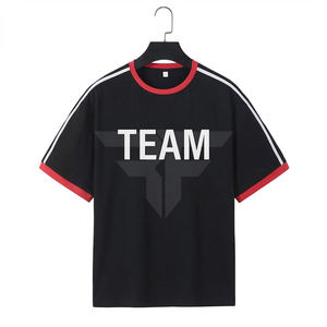 Camiseta de Hombre 100% Poliéster con Cuello Redondo, Diseño Vintage con Parches de Colores, Manga Corta, Corte Holgado, Ropa Deportiva, Jersey Estampado - Product Image 1