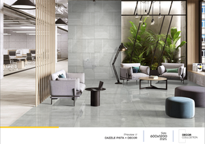 Carreaux de sol en porcelaine émaillée mate moderne de qualité supérieure, 600 x 1200 mm, 8 mm d'épaisseur, résistants à l'usure, pour appartements populaires - Product Image 6