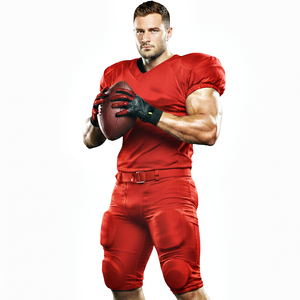 Vêtements de sport marron, uniforme de football américain, chemise à manches courtes, vêtements de sport de sécurité professionnels, nom d'équipe personnalisé, 100% polyester - Product Image 6