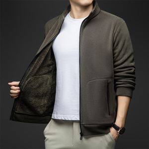 <b>Men's</b> Thermal <b>Sherpa</b> <b>Fleece</b> Full Zip <b>Jacket</b> with Stand Collar Warm Winter Outdoor Casual Wear Supplier Wholesale Price - Product Image 6