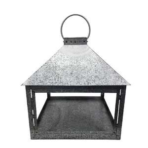 Farolillo Metálico Galvanizado de Tamaño Pequeño para Decoración del Hogar, Sala de Estar y Mesa de Boda, Iluminación Decorativa de Piso - Product Image 1