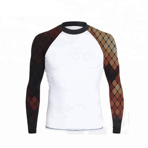Customized Design Jiu Jitsu Clothing Mens Sublimated Long Sleeve Rash Guards Spandex/Nylon 160g High Quality Unisex Customized - Product Image 2