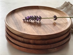 จานไม้อะคาเซียสำหรับใช้บนโต๊ะอาหารจานไม้รูปร่างและขนาดตามสั่ง - Product Image 3