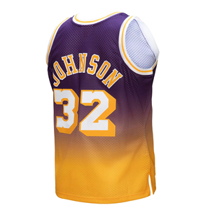 <span class=keywords><strong>Maillot</strong></span> de basket <span class=keywords><strong>Golden</strong></span> <span class=keywords><strong>State</strong></span> 32 pour homme, sans manches, en mesh 100% polyester 140g, impression par transfert thermique dégradé or, personnalisable - Product Image 3