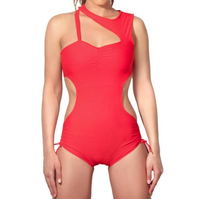 Bodysuit Pole Dance Spandex Cepat Kering Nyaman, MOQ Rendah, Slim Fit, Bernapas, Elastis, untuk Latihan Wanita
