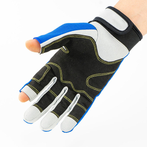Guantes de Vela Personalizados Directo de Fábrica con Diseño de Dos Dedos Cortados para Ciclismo, Navegación y Pesca, Guantes Duraderos de Gran Venta - Product Image 2