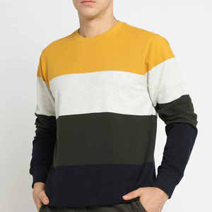 เสื้อสเวตเชิ้ตคอกลมแขนยาวสีมัสตาร์ด ขาว ดำ สามสี สำหรับผู้ชาย ขายส่ง รับสกรีนโลโก้ - Product Image 1