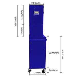 Carrello Portautensili Blu a 6 Cassetti con Ruote, Banco da Lavoro e Armadietto ad Alta Capacità - Product Image 4