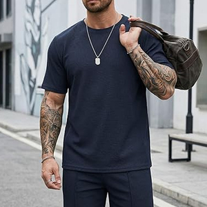 Conjunto de Verano para Hombre, Fabricante de Camisetas de Algodón y Pantalones Cortos Cargo, Suministro al por Mayor OEM - Product Image 3