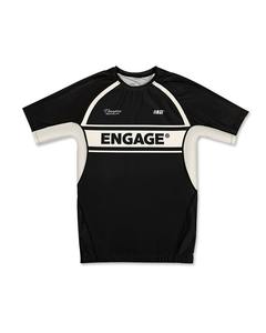 Engage MMA BJJ Rashguard à manches courtes, haut d'entraînement unisexe, tissu extensible léger, séchage rapide, respirant, confortable, imperméable - Product Image 1