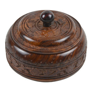 Rounded Metal Jar Multiple Inside 7 <b>Small</b> Pots Solid Metal Sweets Food Bowls Best for <b>Table</b> Top Decor Design Golden Container - Product Image 2