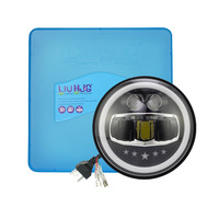 Phare LED universel rond LiuHJG 53W 7 pouces avec carénage, phare LED H4, connecteur IP67, éclairage LED pour moto et automobile