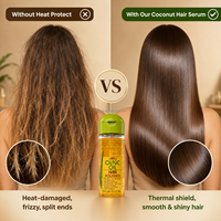 Sérum capillaire à l'huile d'olive pour cheveux bouclés et ondulés, léger, anti-frisottis, protection thermique, fini doux et brillant