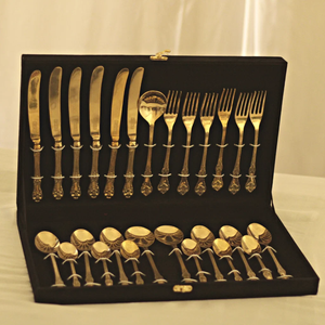 Cuillère à main artisanale en laiton avec couteau à beurre et fourchette, finition brillante, qualité supérieure, design de poignée dernier cri - Product Image 3
