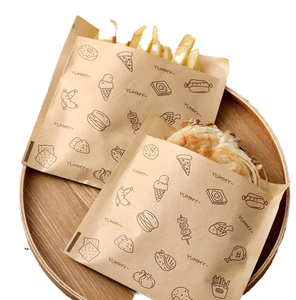 Sac en papier alimentaire biodégradable, recyclable, en matériau naturel, pour l'emballage de boulangerie, pain, pâtisserie, biscuits, beignets, sac de transport durable - Product Image 3