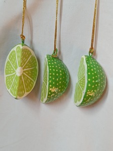 Adornos Colgantes de Navidad para Árbol de Navidad, en Forma de Frutas como Fresa, Piña y Naranja, de Cristal, Redondos, con Tamaño Personalizable - Product Image 3