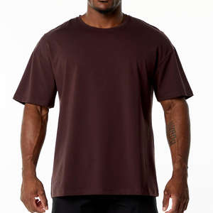 T-shirt Homme OMMIZ en Coton (95%) et Élasthanne (5%) Coupe Slim Ample, Ourlet Courbé, Col Rond, pour Musculation et Fitness – Vente en Gros - Product Image 2