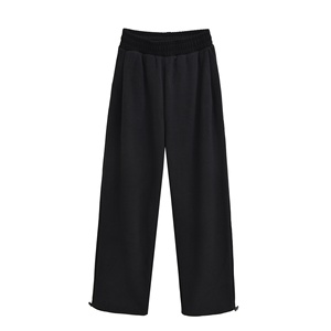 Jogging pour femmes à taille haute et jambes larges, doublé en polaire - Pantalon de sport respirant à taille élastique pour l'hiver - Product Image 4