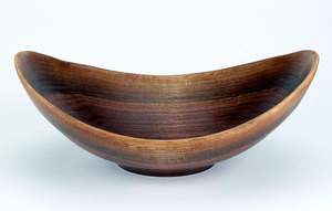 Bol de service artisanal en bois d'acacia, couleur naturelle, forme unique, haute qualité, taille personnalisable, articles de cuisine et de salle à manger d'Inde - Product Image 3