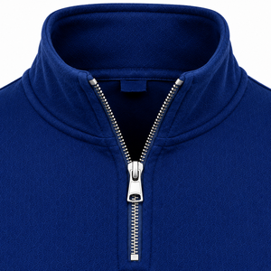Pull en tricot à col montant pour homme, couleur bleu royal unie, coupe classique, manches longues, vêtements d'hiver - Product Image 4