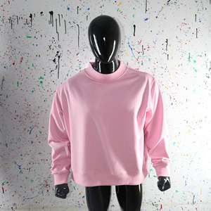 PINK <b>Mock</b> <b>Neck</b> Sweatshirt 100% Applique Embroidery wide <b>neck</b> Sweatshirt Finer Threads - Product Image 3